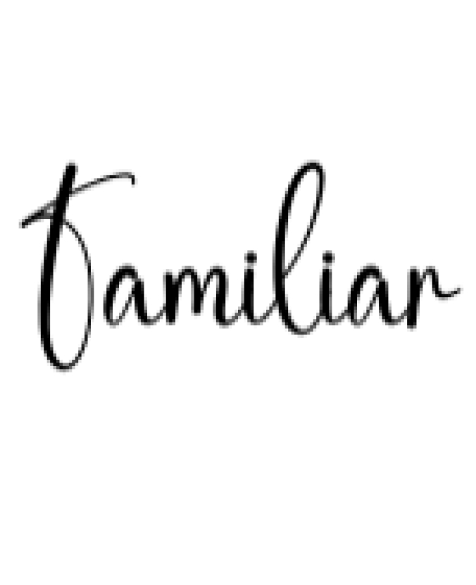 Familiar Font Preview
