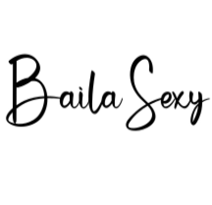 Baila Sexy Font Preview