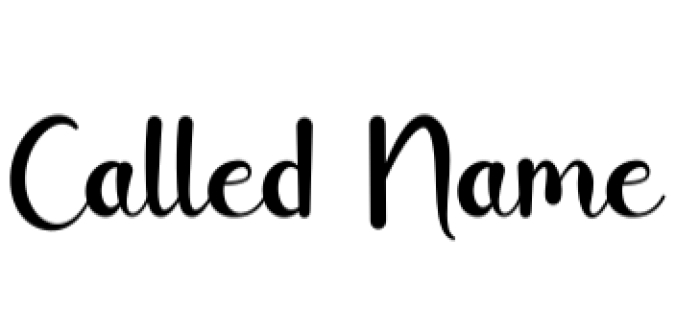Called Name Font Preview