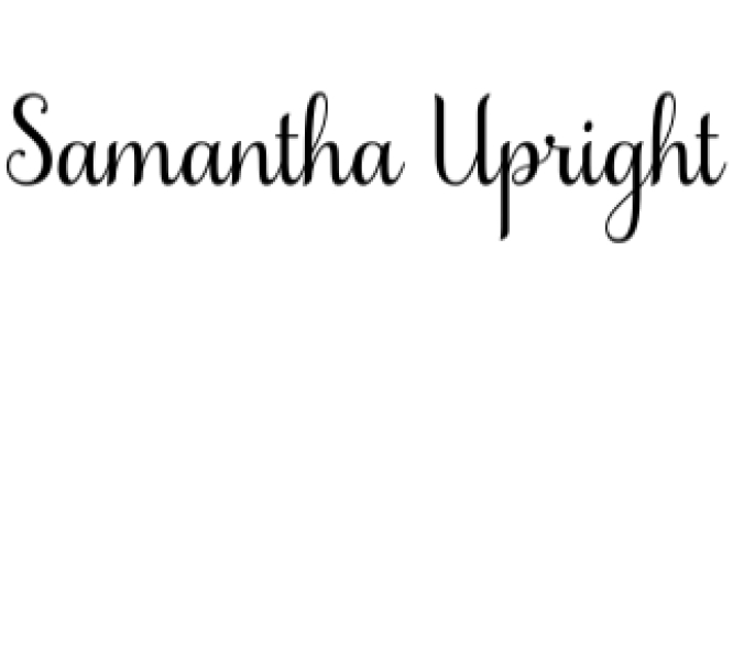 Samantha Upright Script Font Preview