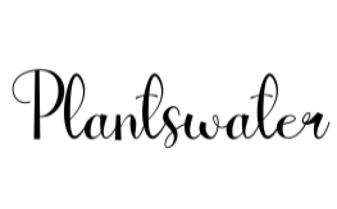 Plantswater Font Preview