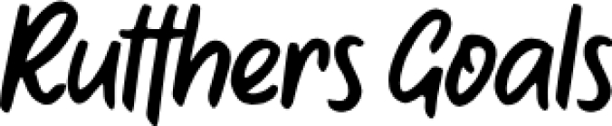 Rutthers Goals Font Preview