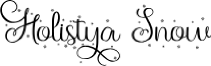 Holistya Snow Font Preview