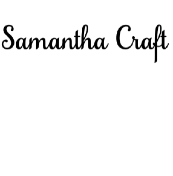 Samantha Craft Font Preview