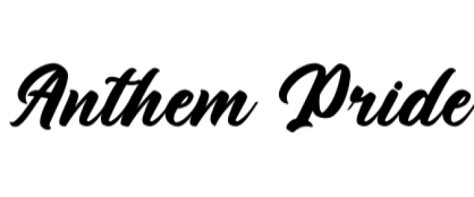 Anthem Pride Font Preview