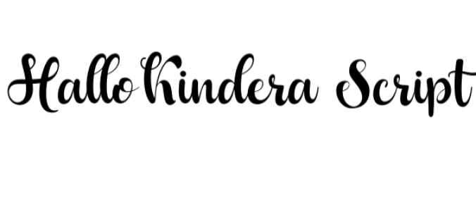 Hallo Kindera Font Preview