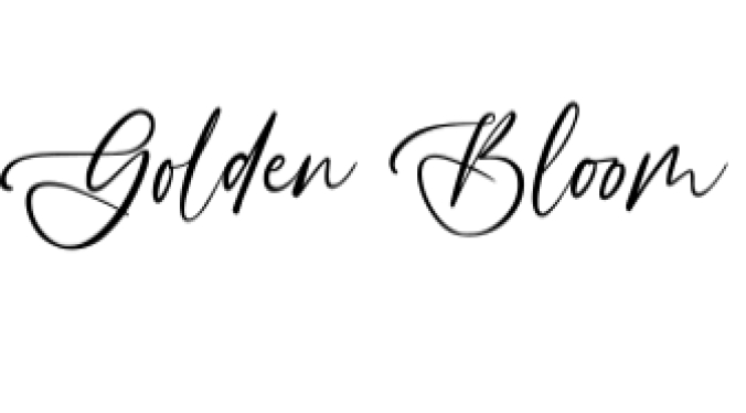 Golden Bloom Font Preview