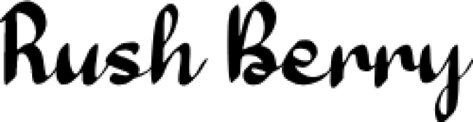 Rush Berry Font Preview