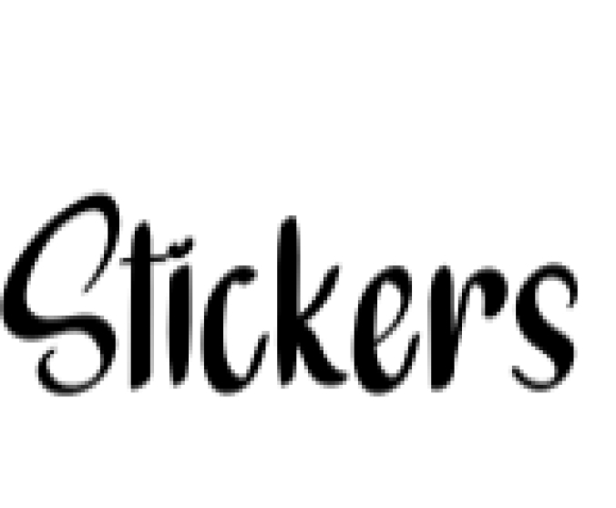 Stickers Font Preview