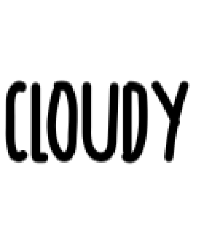 Cloudy Font Preview