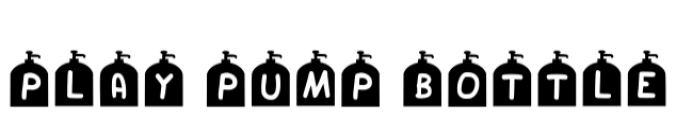 Play Pump Bottle Font Preview