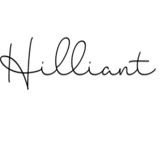 Hilliant Font Preview