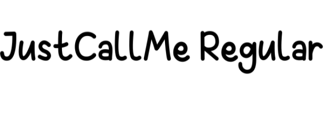 Just Call Me Font Preview