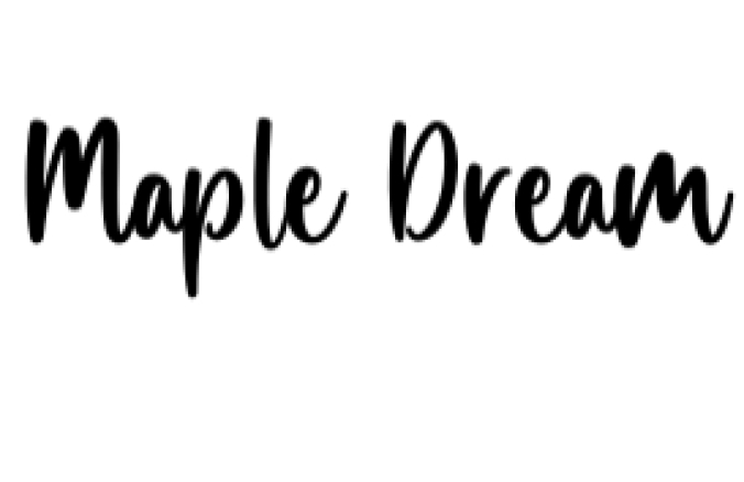 Maple Dream Font Preview