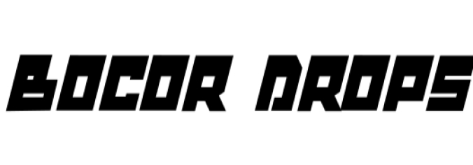 Bocor Drops Font Preview