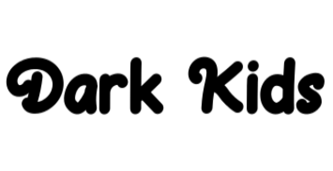 Dark Kids Font Preview