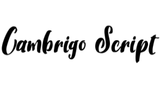 Cambrigo Script Font Preview