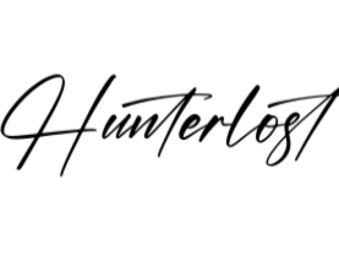 Hunterlost Font Preview