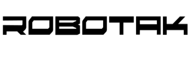 Robotak Font Preview