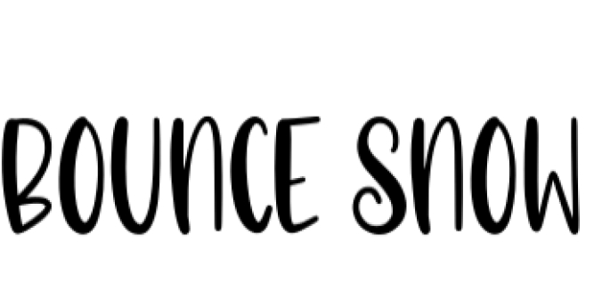 Bounce Snow Font Preview