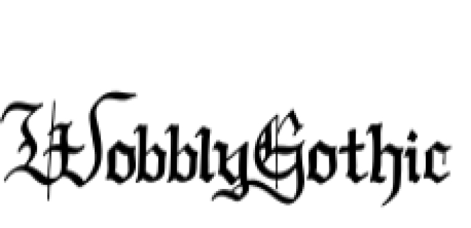 Wobbly Gothic Font Preview