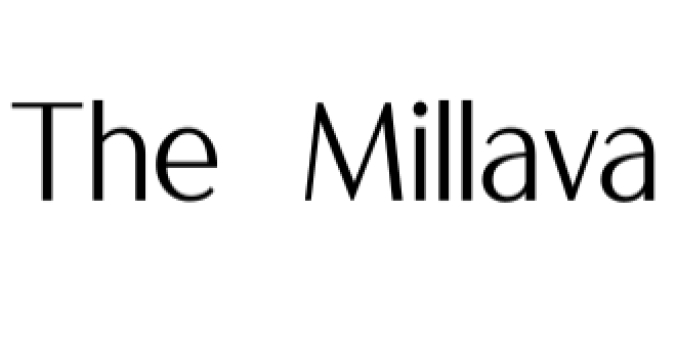 The Millava Font Preview