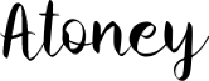 Atoney Font Preview