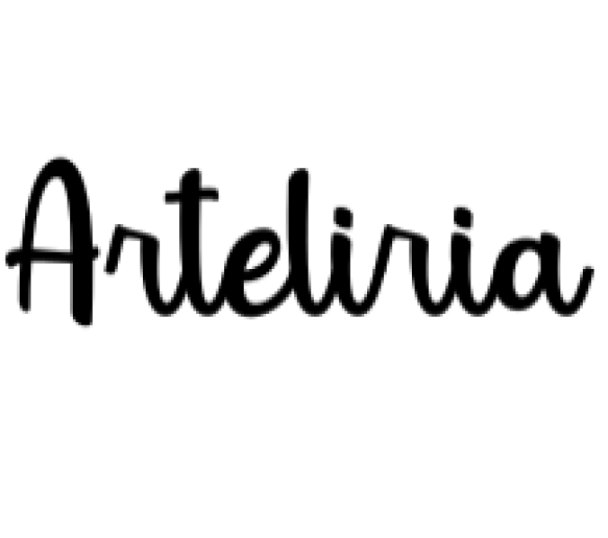 Arteliria Script Font Preview