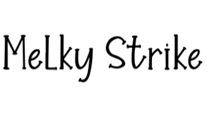 Melky Strike Font Preview