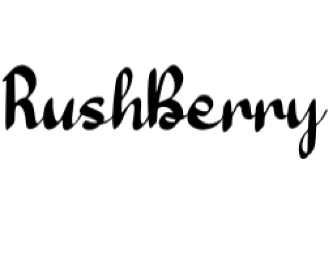 Rush Berry Font Preview