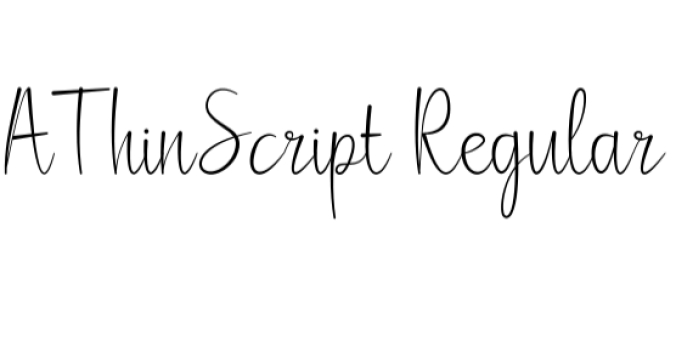 Thin Hand-lettering Script Font Preview