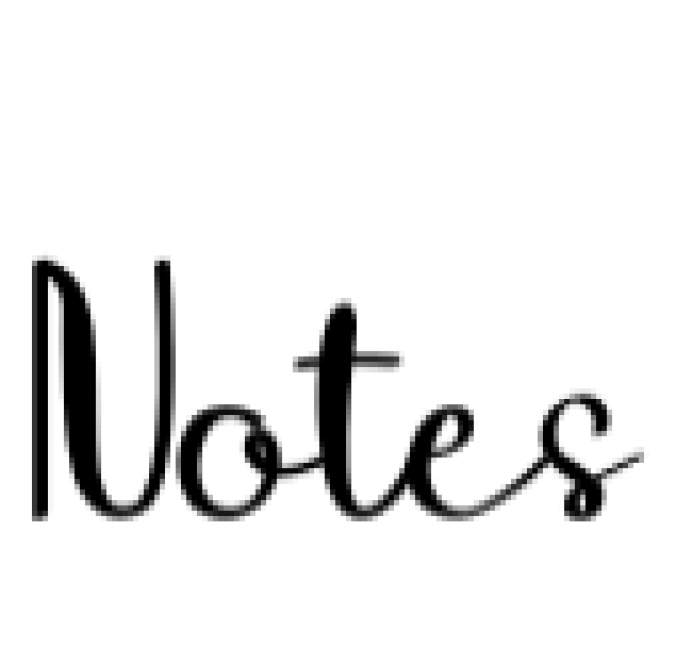 Notes Font Preview