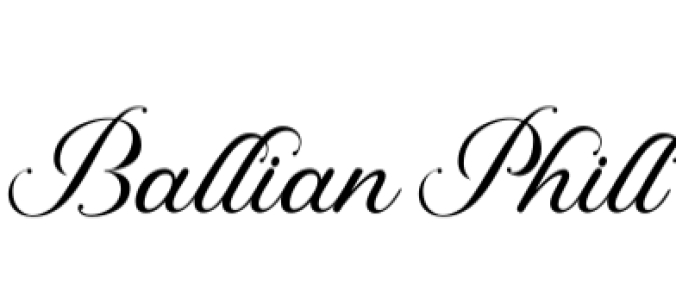 Ballian Phill Font Preview