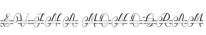 Evina Monogram Font Preview
