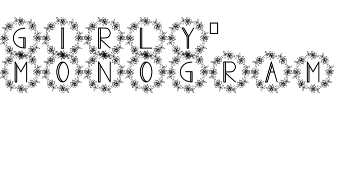 Girly Monogram Font Preview