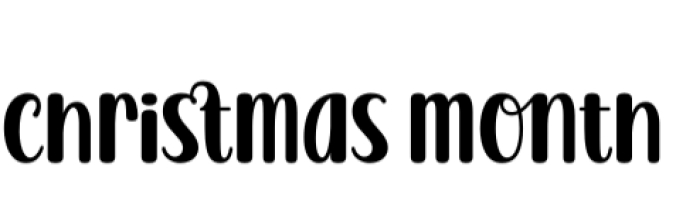 Christmas Month Font Preview