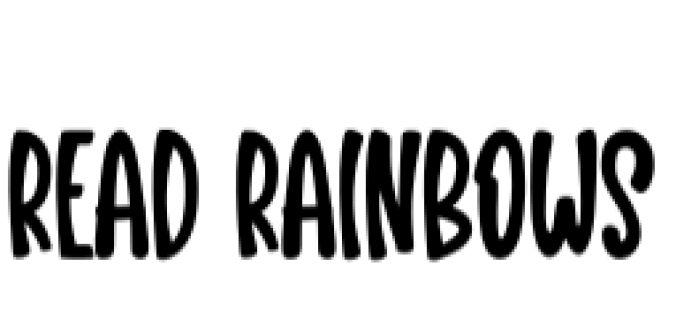 Read Rainbows Font Preview