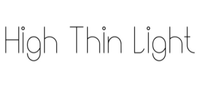 High Thin Light Font Preview