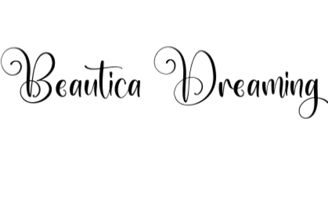 Beautica Dreaming Font Preview