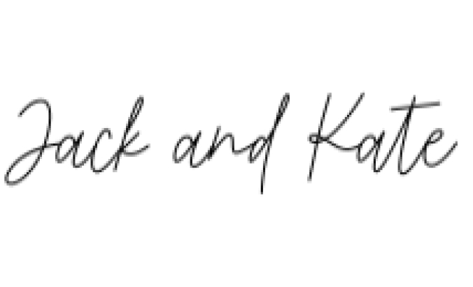 Jack and Kate Font Preview