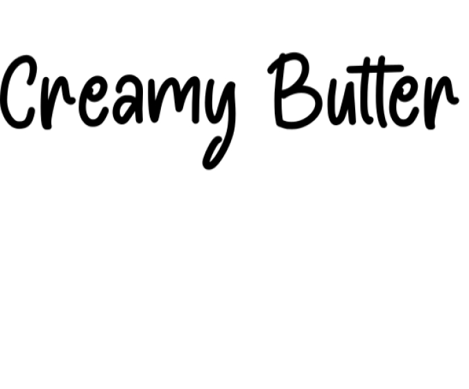 Creamy Butter Font Preview