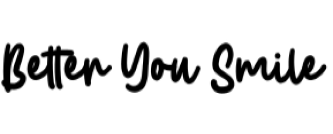 Better You Smile Font Preview