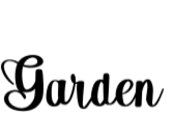 Garden Font Preview