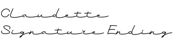 Claudette Signature Font Preview