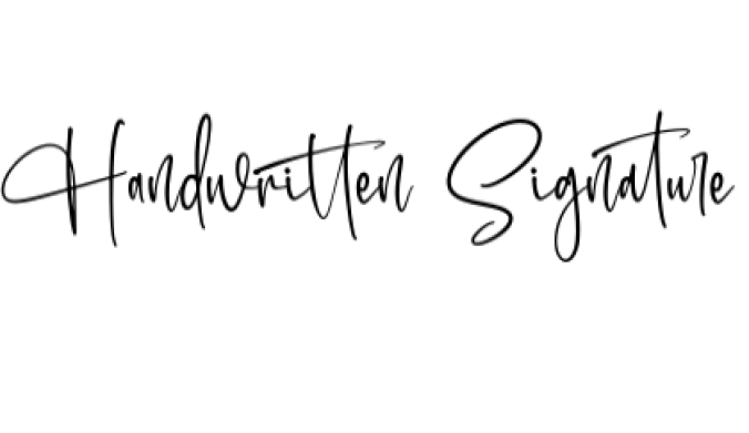 Handwritten Signature Font Preview