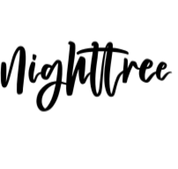 Nighttree Font Preview