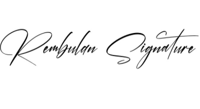 Rembulan Signature Font Preview