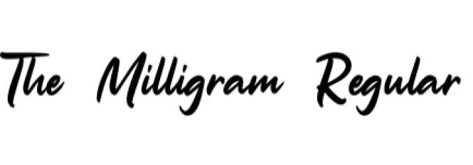 The Milligram Font Preview