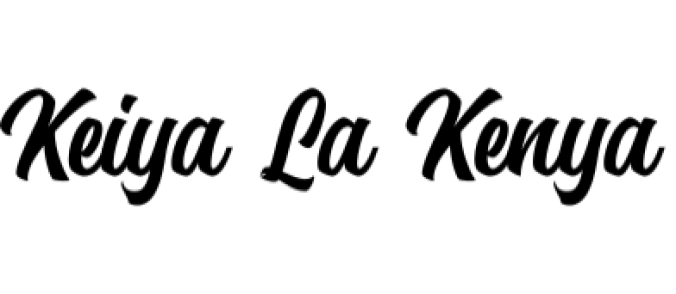 Keiya La Kenya Font Preview