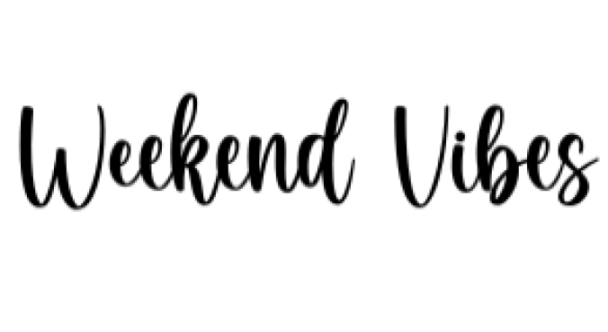 Weekend Vibes Font Preview